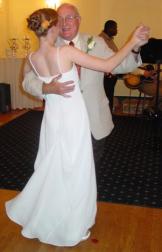 Grandpa Batchelder dances with the bride.