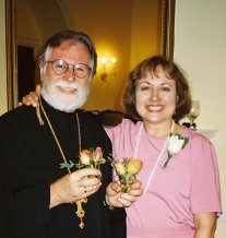Father Gregory with Kathy Turner
