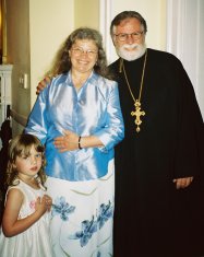 Hannah with Frederica and Father Gregory