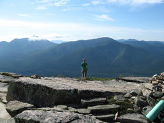 hiker in a mountainous setting