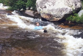 floating in the rapids