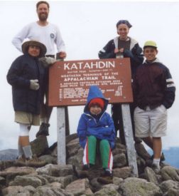 the five Turners with the summit sign