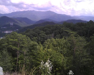 Kathy’s view of Mt. LeConte
